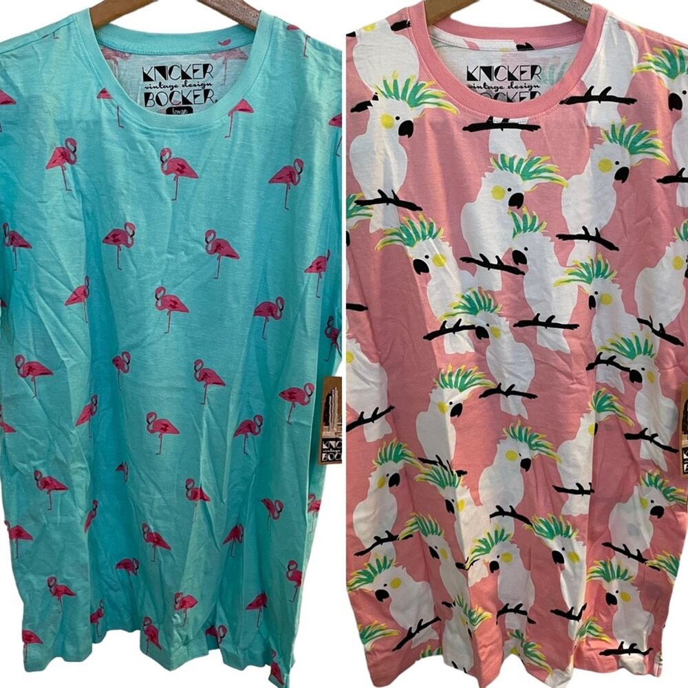 NWT Knicker Bocker Men’s Short Sleeve T-Shirt Bundle 2 Shirts “Vintage Design” L